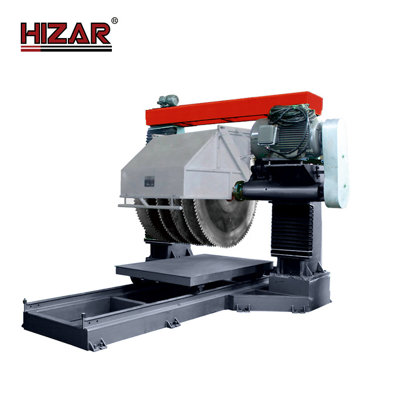 HIZAR HGQM1600 multi blade Hot stone cutting machine Rock cutting saws for stone block marble granite stone cutting machine