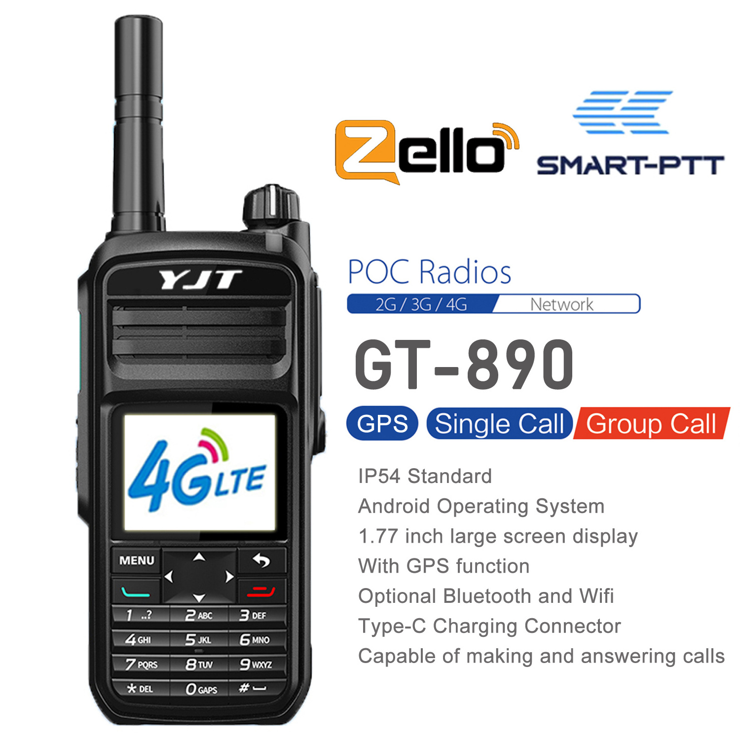 Wholesale Cheap GT-890 dual Sim Card Two Way Radio Long Range 200 300 500 5000 3000 Mile Walkie Talkie KU039