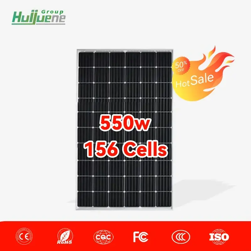 solar panel 156.56mm solar panel 12v 500w 550w trail camera solar panel for home use