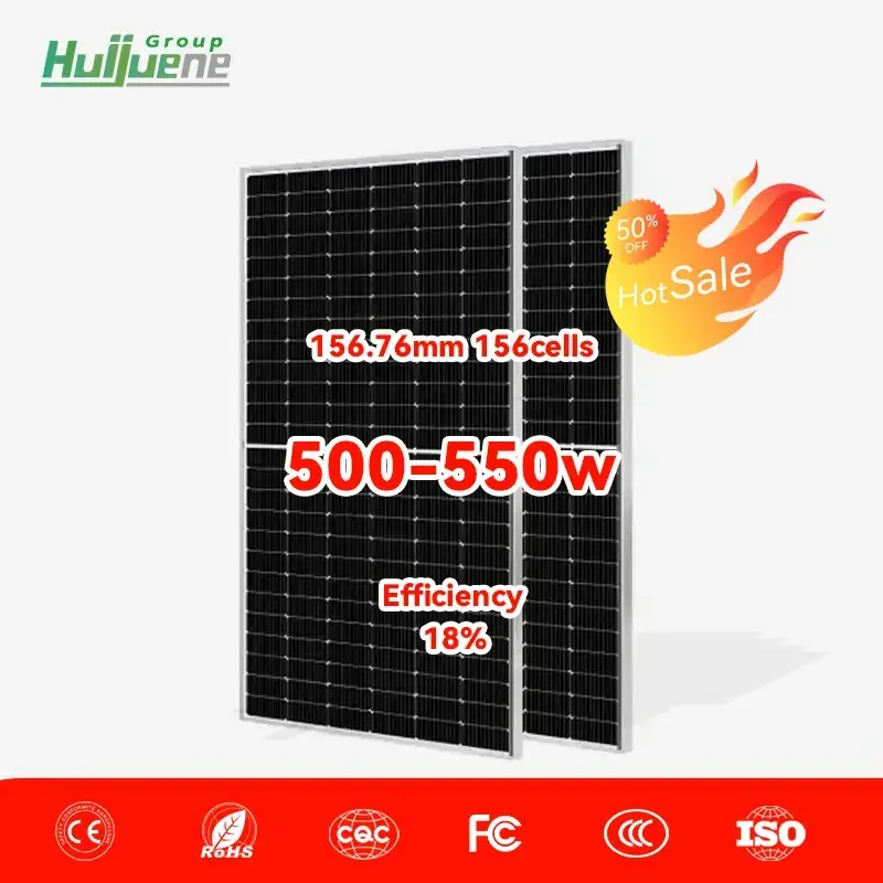 solar panel 156.56mm solar panel 12v 500w 550w trail camera solar panel for home use