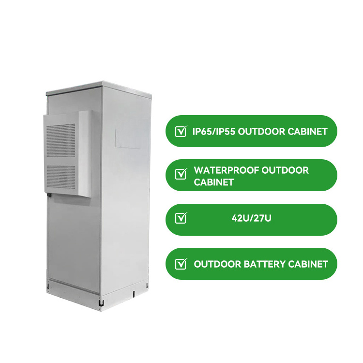 Telecom outdoor power supply cabinet with air conditioner outdoor Galvanized steel telecom 48V battery cabinet