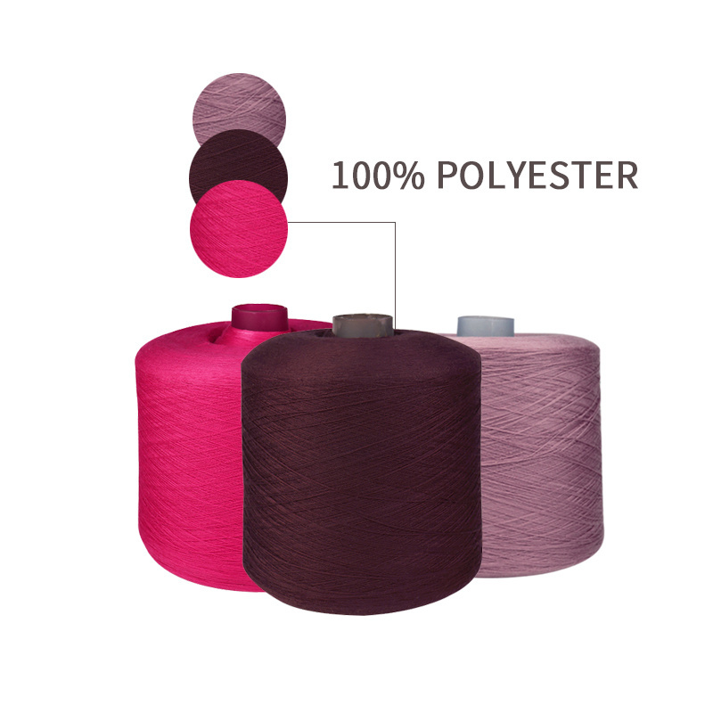 100% polyester spun virgin sewing yarn for knitting