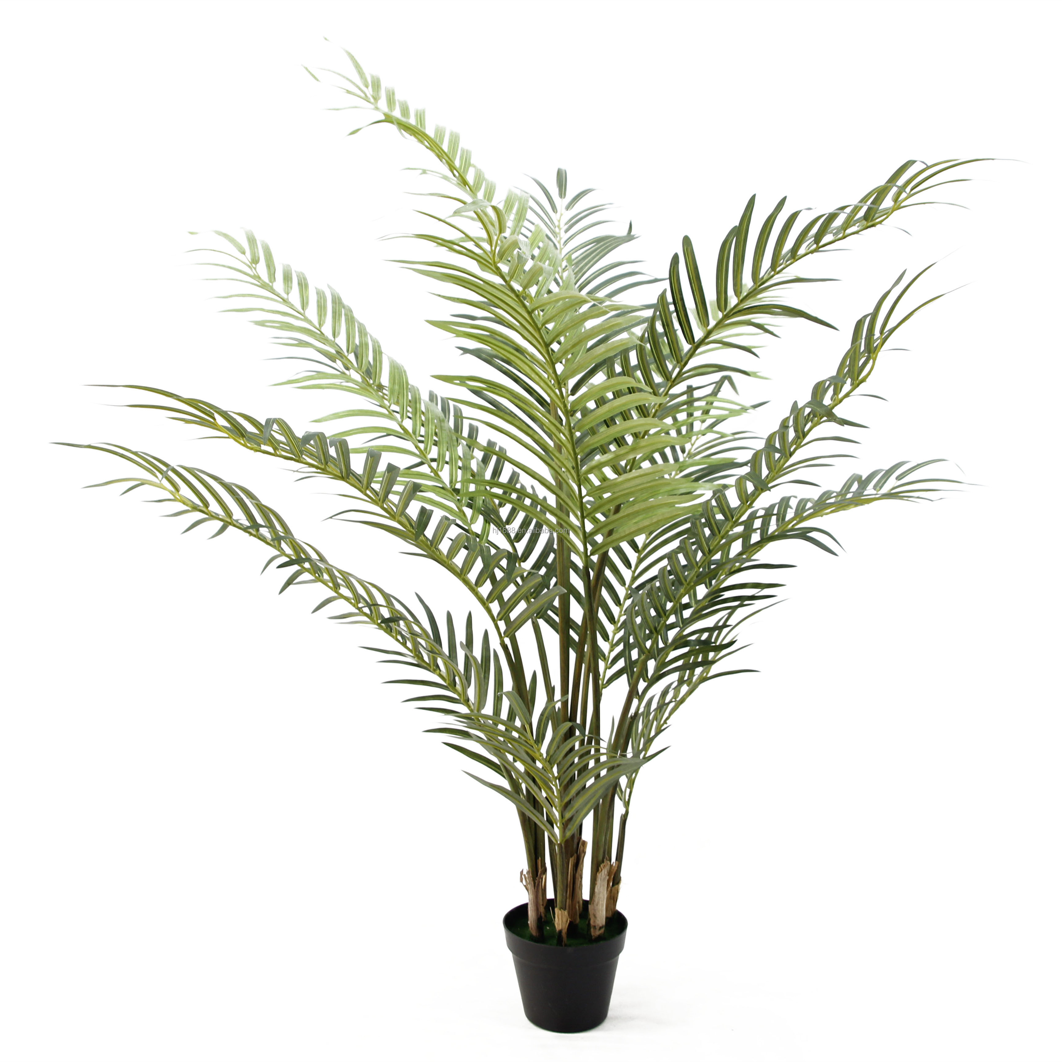 Factory Wholesale UV Resistant Silk Leaves Faux Plants Real Touch Areca 2m Artificial Palm Tree For Indoor Outdoor Decor