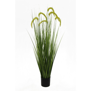 Green Grass Decoration Spring Handmade Green Cheap Artificial Onion Grass 90cm Faux Fountain Grass In Pot for Wedding Home Decor