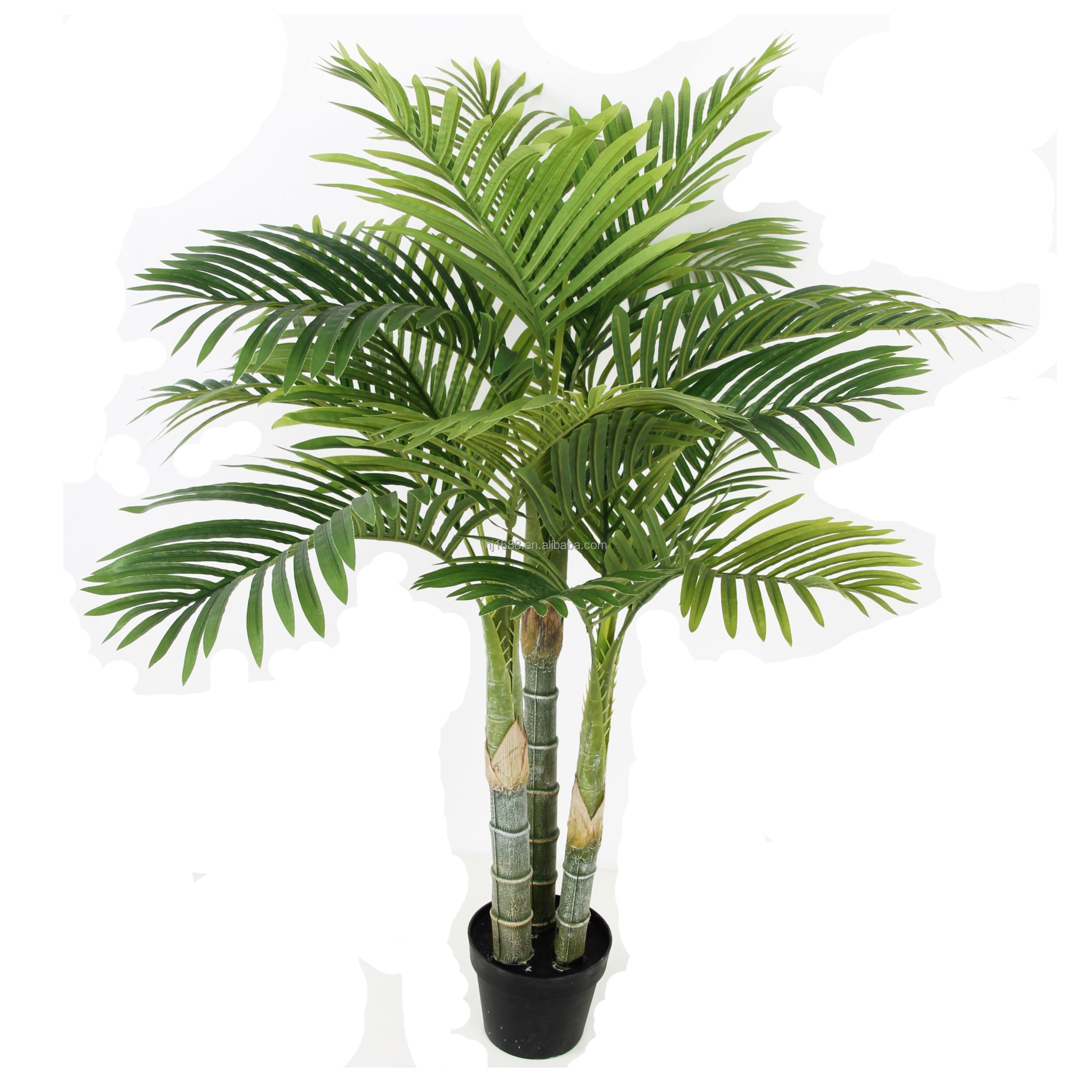 Factory Cheap Price 180CM 6FT High Simulation Green Bamboo Pole Artificial Areca Palm Tree Fake Plant For Livingroom Decoration