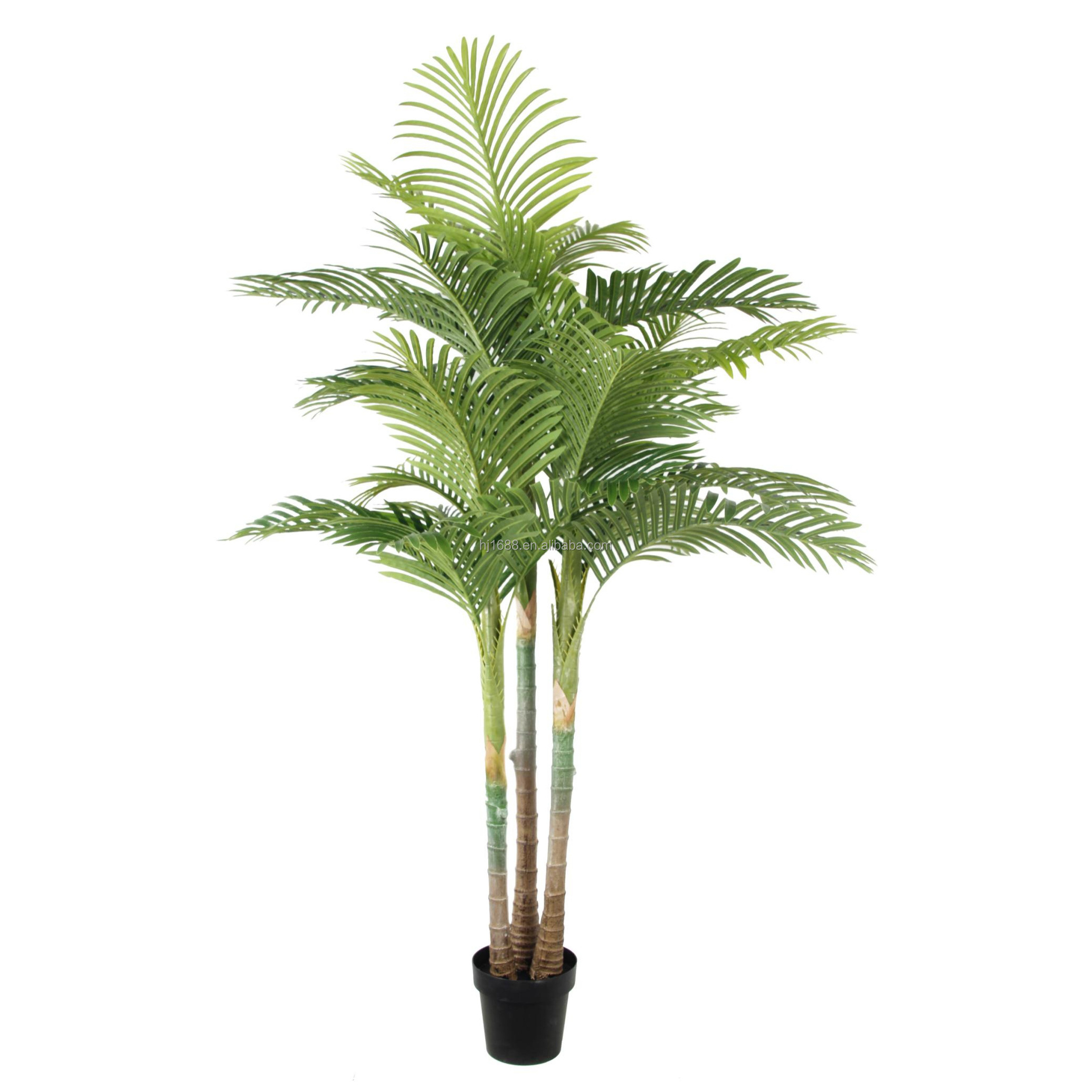 Factory Cheap Price 180CM 6FT High Simulation Green Bamboo Pole Artificial Areca Palm Tree Fake Plant For Livingroom Decoration