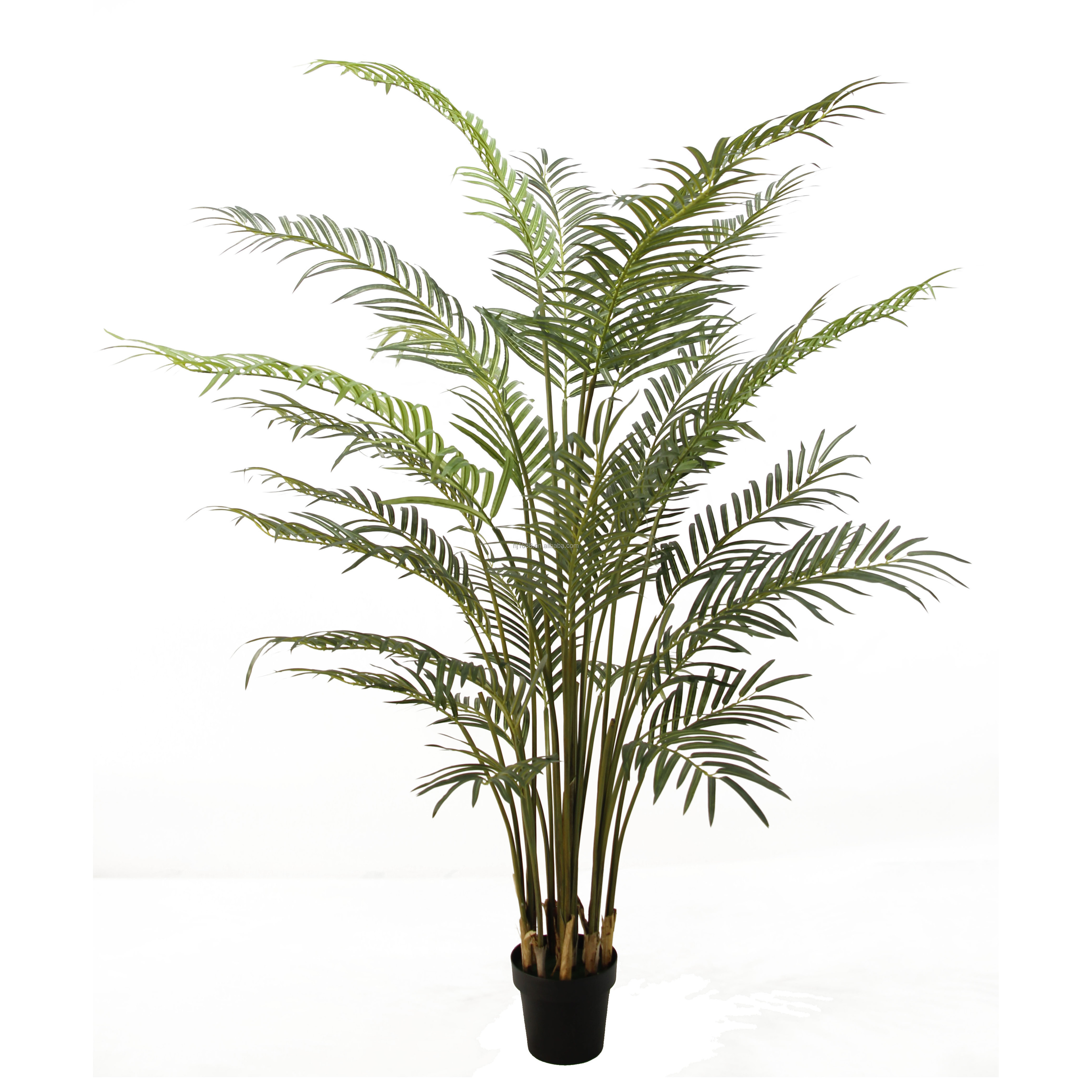 Factory Wholesale UV Resistant Silk Leaves Faux Plants Real Touch Areca 2m Artificial Palm Tree For Indoor Outdoor Decor