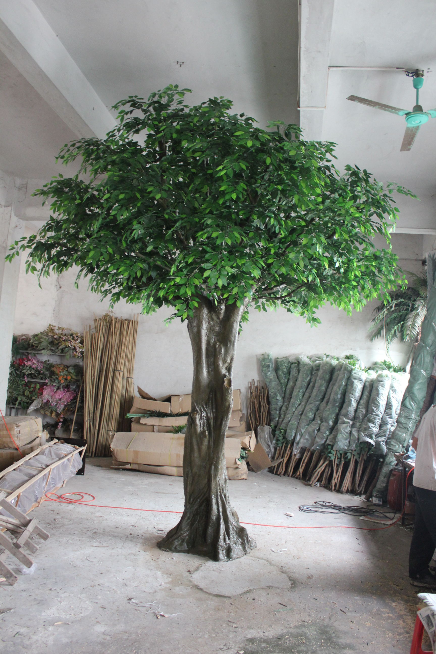 Factory Custom Cheap Giant Artificial Big Tree Large Green Ficus Plantas Artificiales Banyan Tree for Indoor Outdoor Event Decor