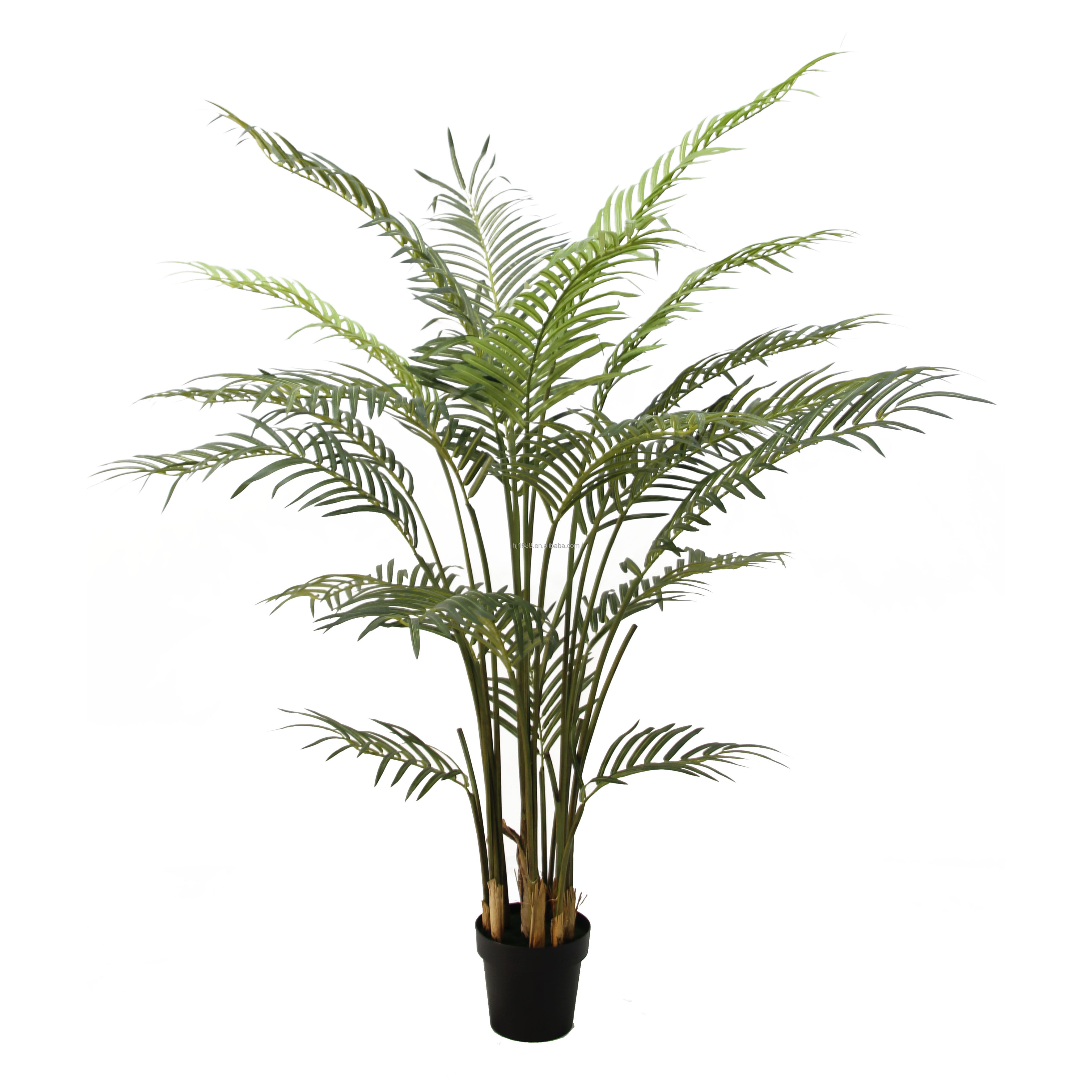 Factory Wholesale UV Resistant Silk Leaves Faux Plants Real Touch Areca 2m Artificial Palm Tree For Indoor Outdoor Decor