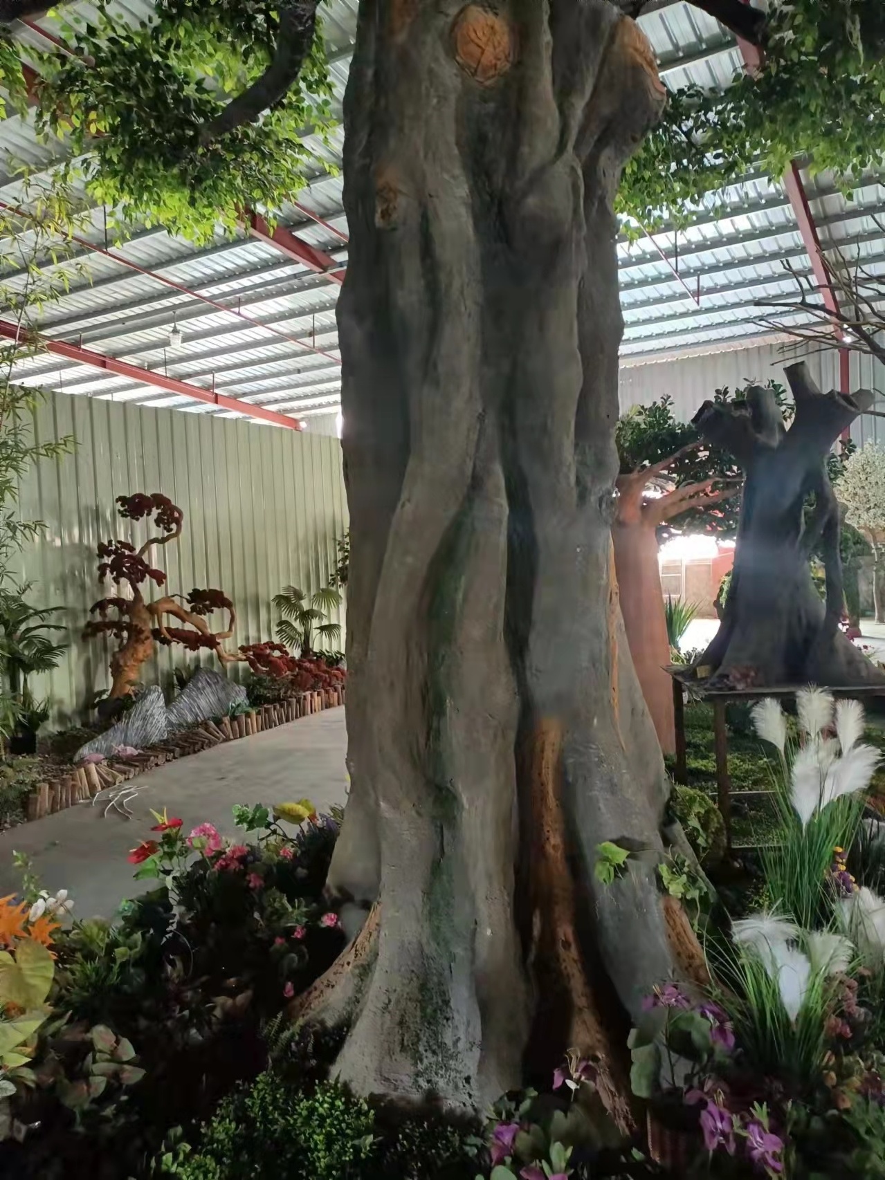 Factory Custom Cheap Giant Artificial Big Tree Large Green Ficus Plantas Artificiales Banyan Tree for Indoor Outdoor Event Decor