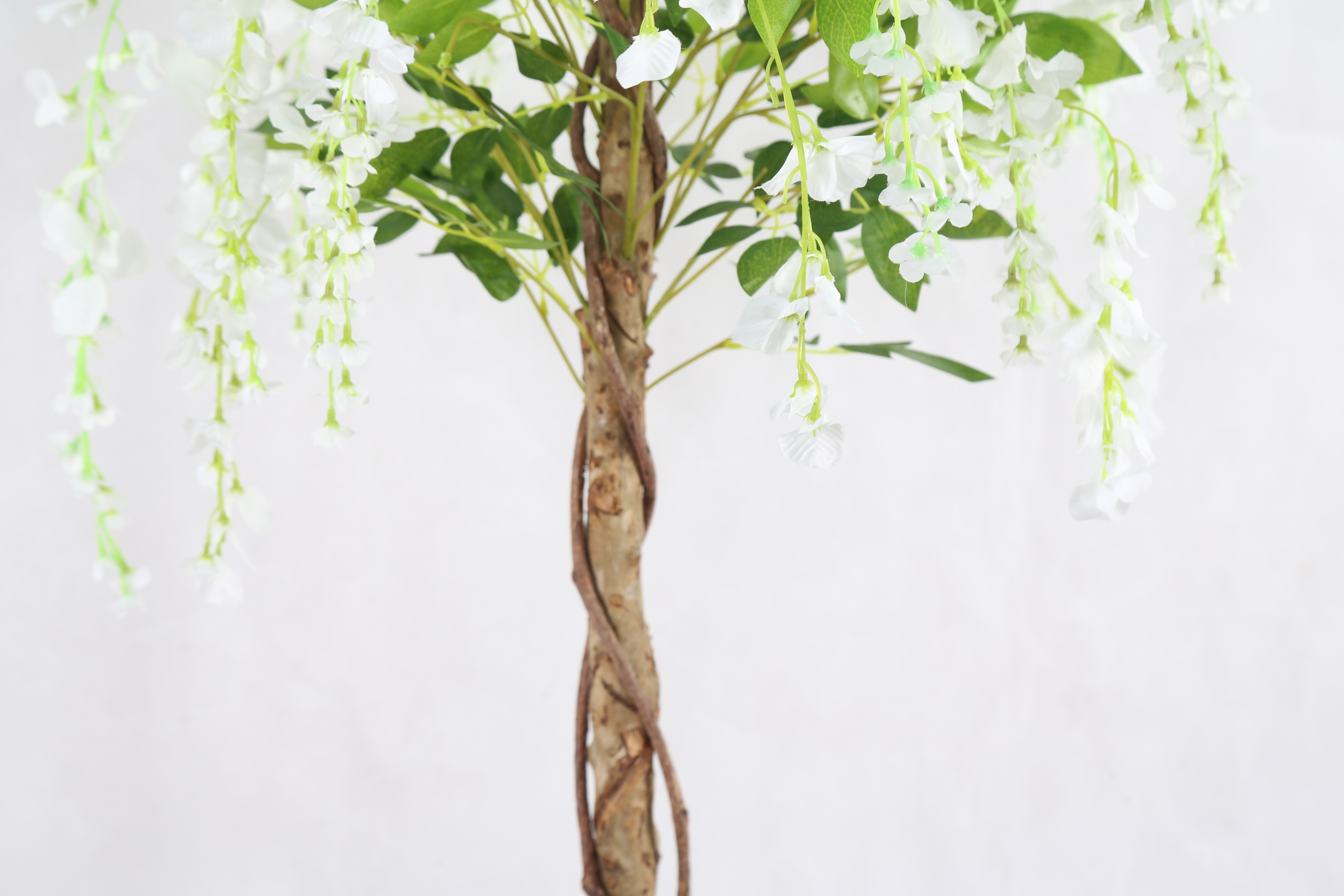 Factory Wholesale Real Touch Potted Faux Wisteria Flowers Tree Artificial White Wisteria Tree For Indoor Home Garden Decor