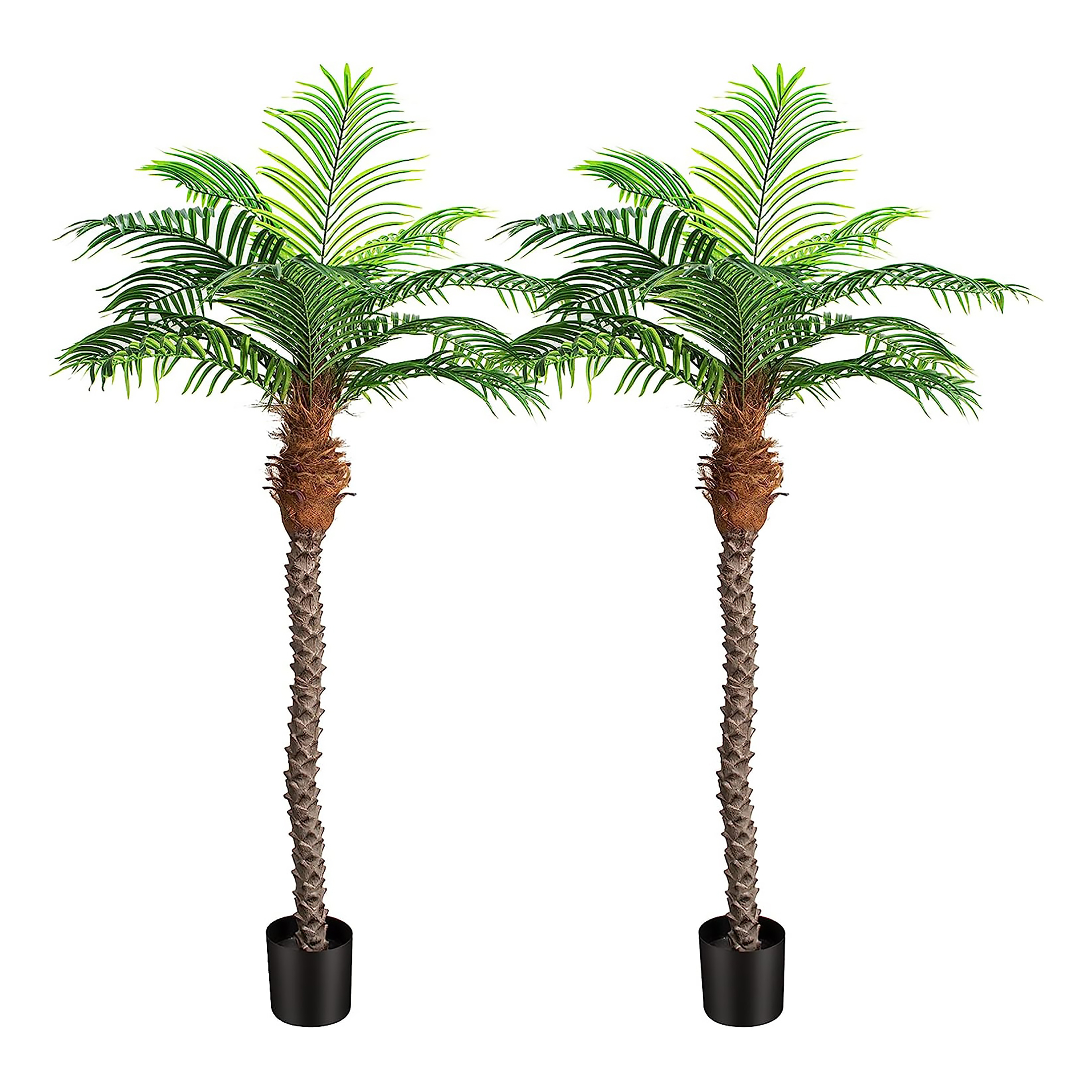 Artificial Tropical Coconut Tree Extra Tall Fake Tree 7ft Faux Phoenix Palm Tree for Patio Indoor Home House Pool Coastal Decor