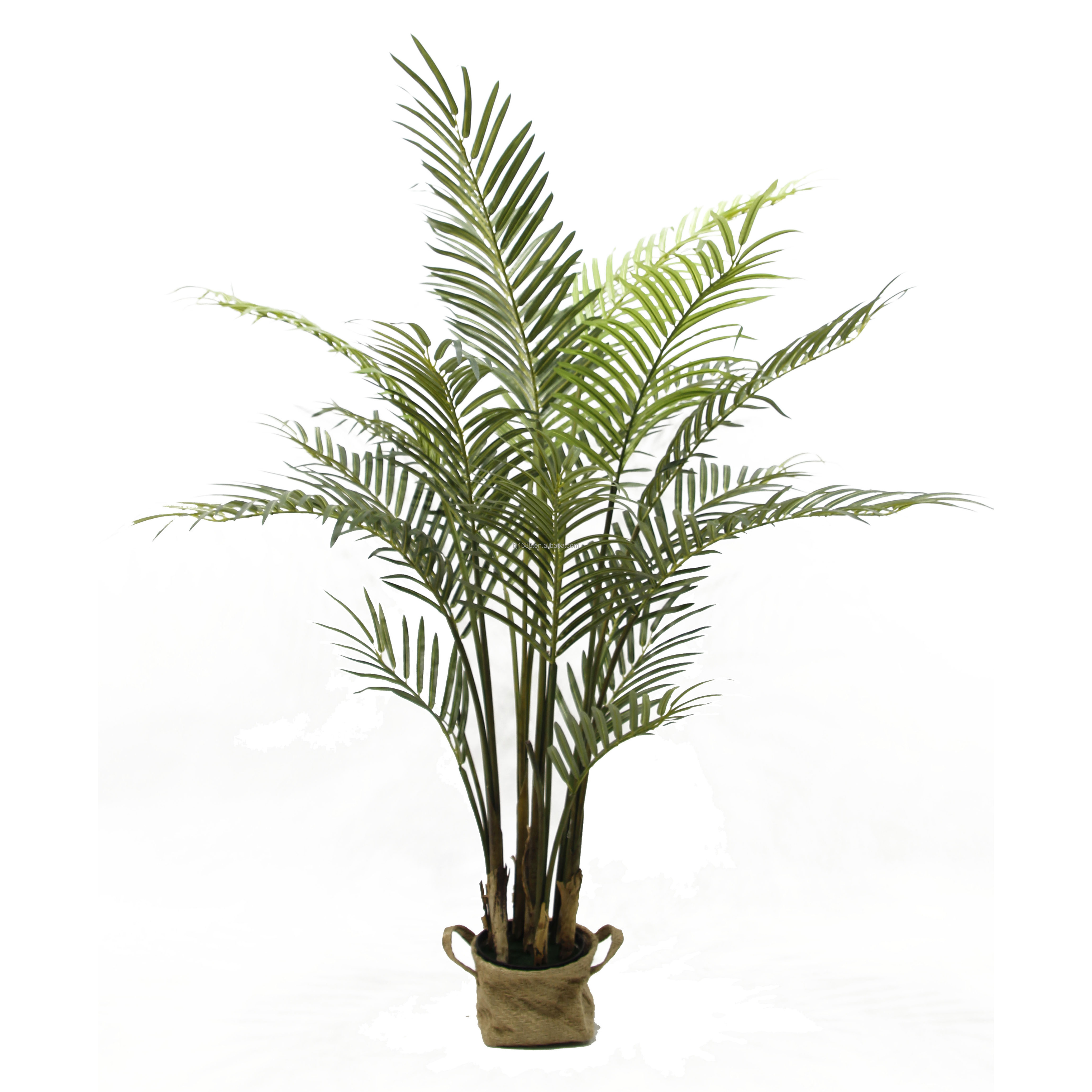 Factory Wholesale UV Resistant Silk Leaves Faux Plants Real Touch Areca 2m Artificial Palm Tree For Indoor Outdoor Decor