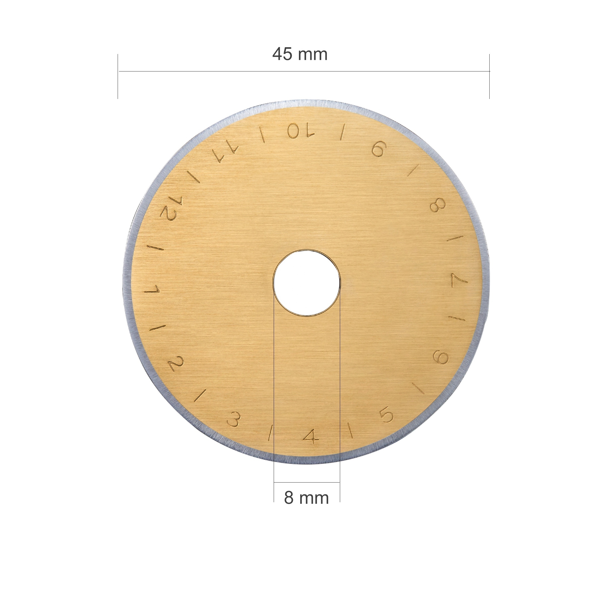 High Quality SKS 7 Round Cutter Titanium Coated 45mm Rotary Blades