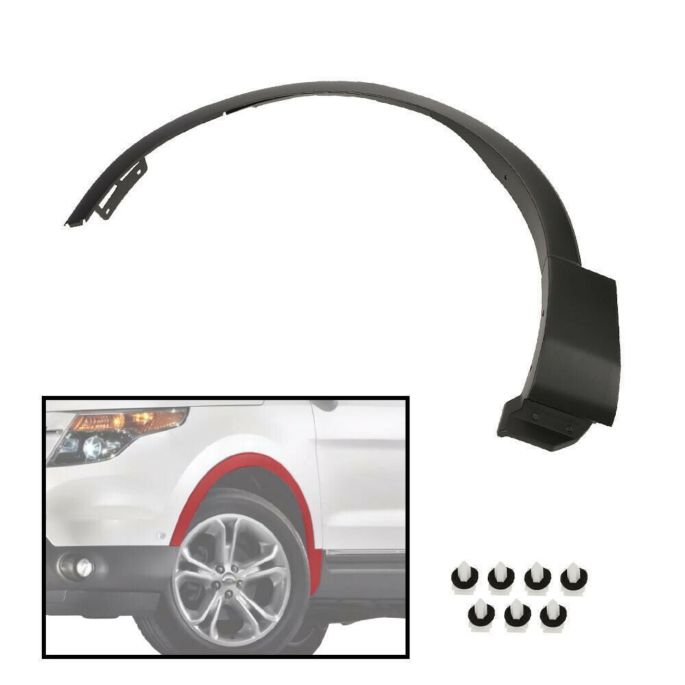 Front  Fender Flare Wheel Well Arch Molding Fit For 2011-2015 Ford Explorer 2012 2013 2014  FO1290126