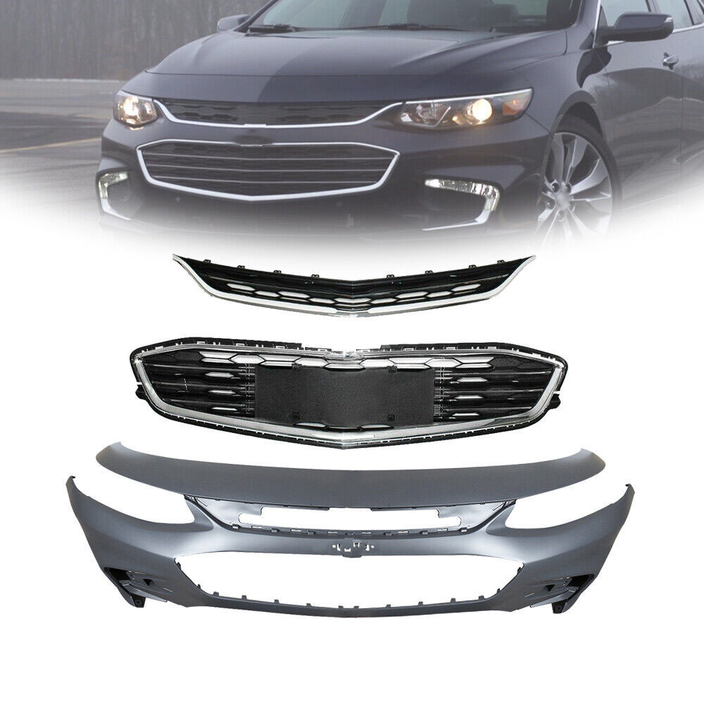 Fit for 2016-2018 Chevrolet Malibu combination front bumper cover and grille replacement kit