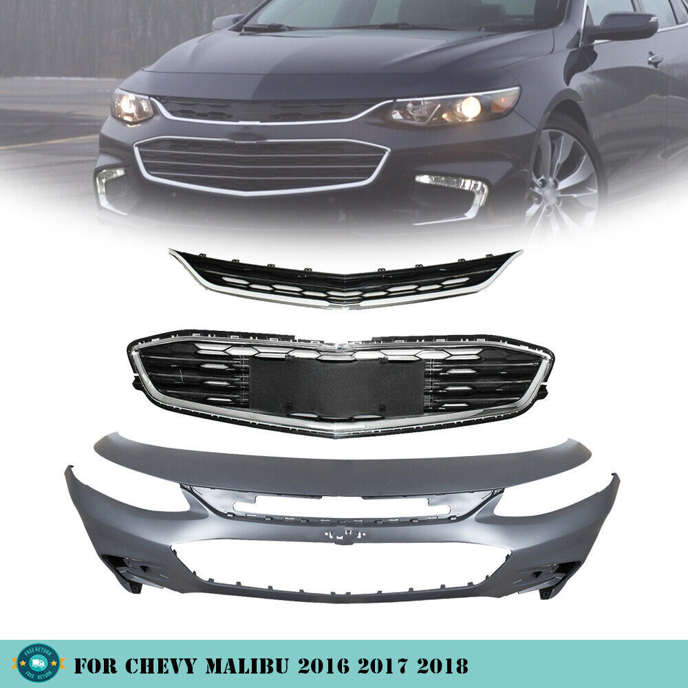 Fit for 2016-2018 Chevrolet Malibu combination front bumper cover and grille replacement kit