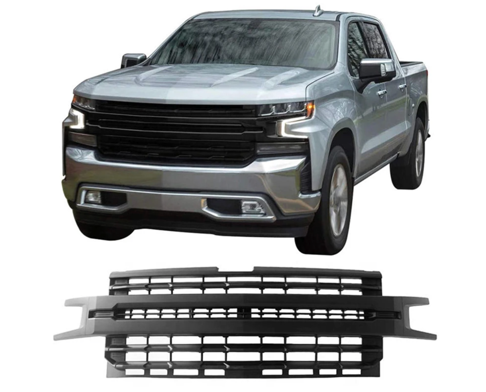 Auto front grille For Chevrolet Silverado 1500 2019 2020 2021 2022 2023