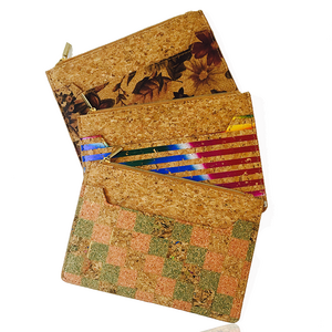 Vegan Cork Wallets Purse Handbags Envelope Card Holder Cork Women Purse Cork Pouch