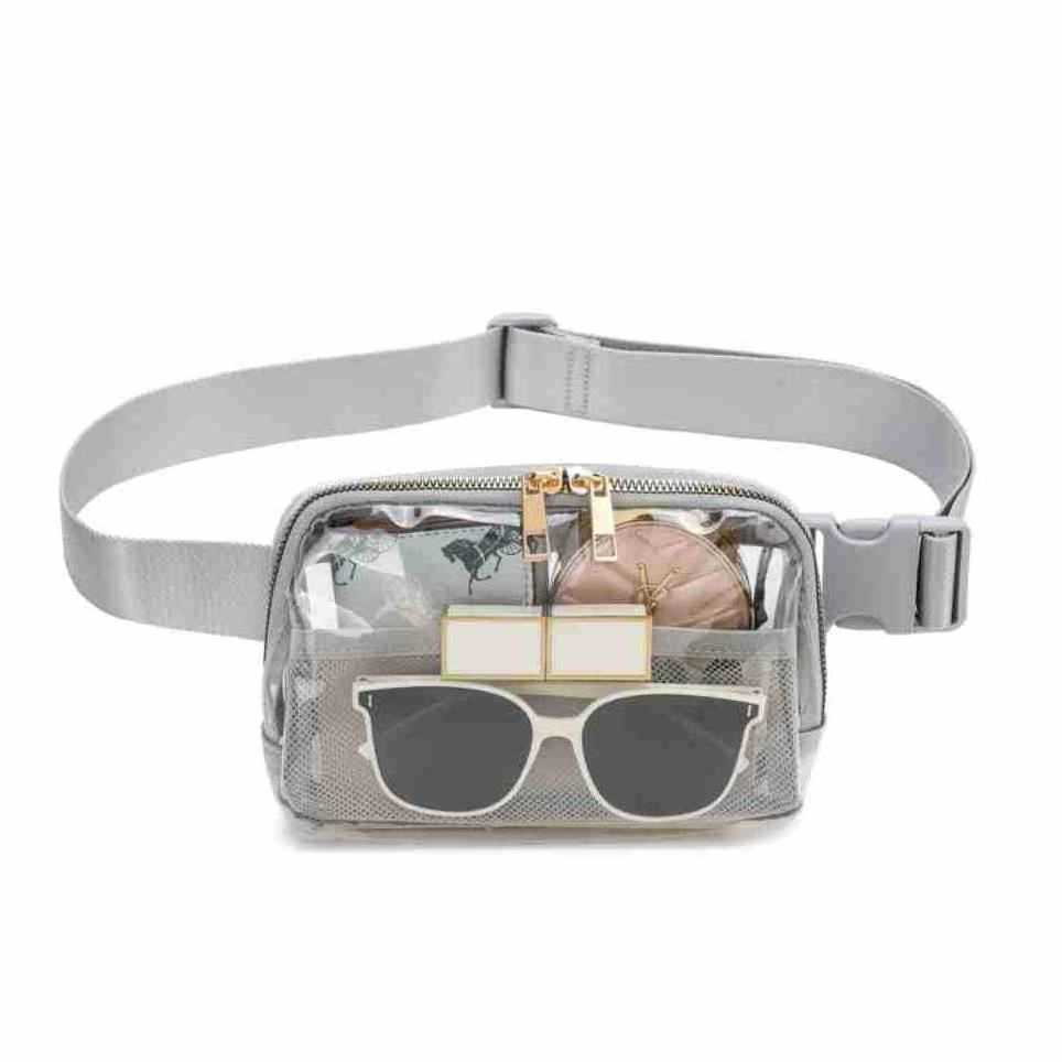 Custom Mini Cute Waterproof TPU Belt Stadium Approved Transparent Purse Waist Bag Clear Crossbody TPU Fanny Pack For Women Men