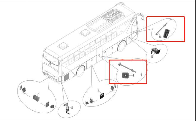 Good price bus parts accessories coaster bus parts HJDL-609 Silver Key Door lock for sale