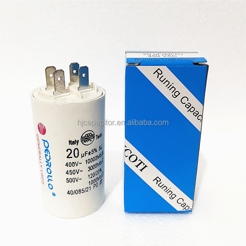 cbb60 capacitor 20uf 250vac 300vac 450vac 50/60hz 25/70/21 sh motor run capacitor polypropylene capacitor