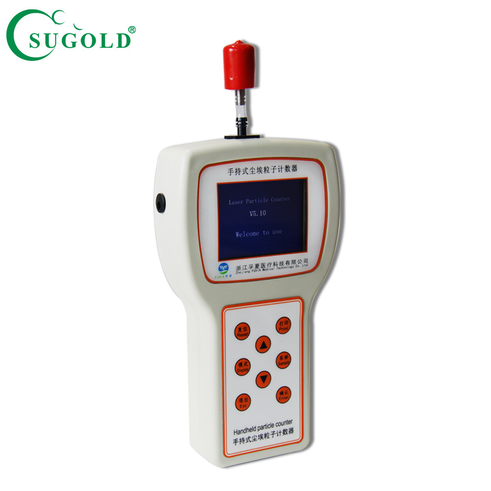 Hot-selling  six channels 0.1 CFM/Min  Handheld air dust 2.83L/M particle counter for clean room