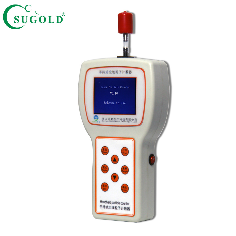 Hot-selling  six channels 0.1 CFM/Min  Handheld air dust 2.83L/M particle counter for clean room