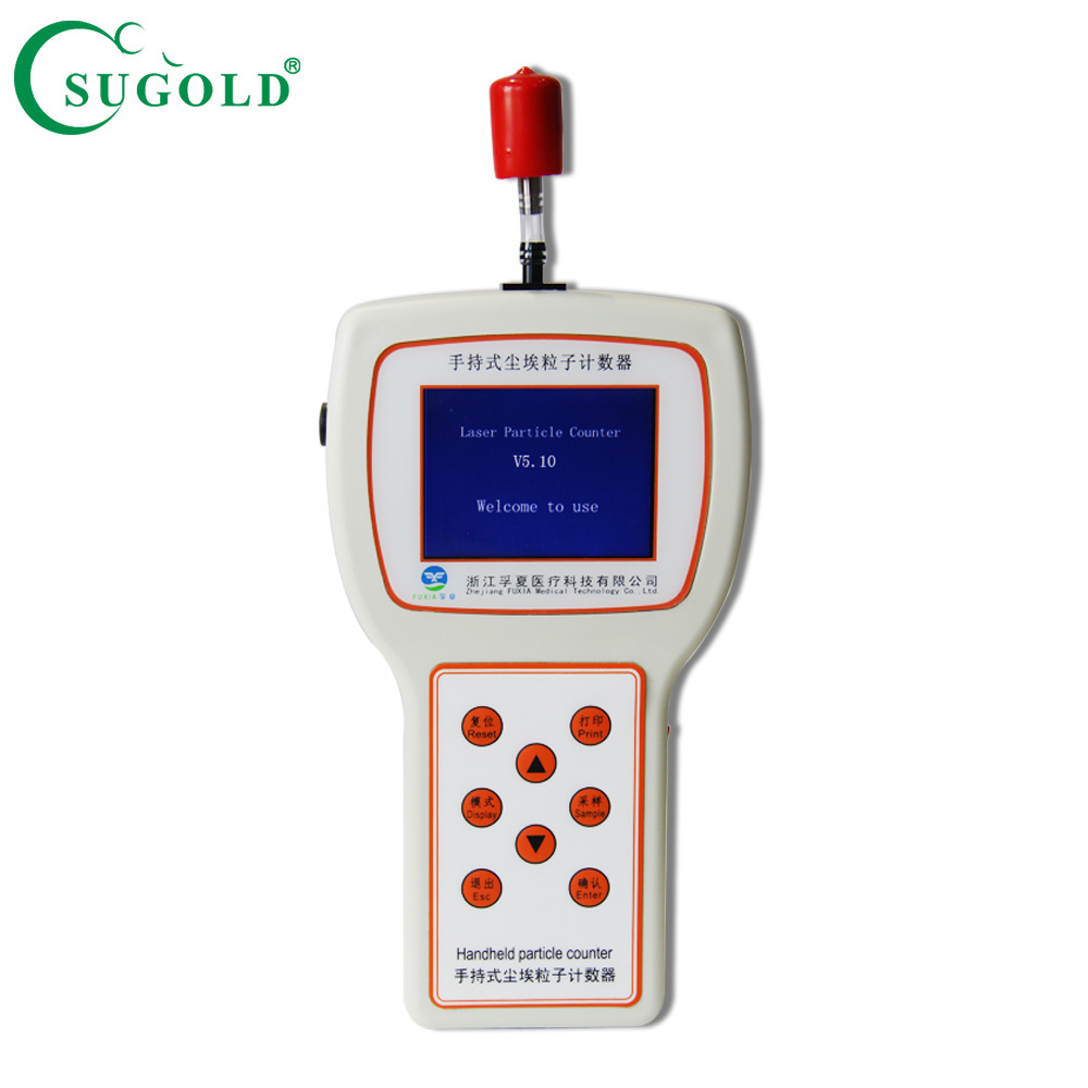 Hot-selling  six channels 0.1 CFM/Min  Handheld air dust 2.83L/M particle counter for clean room