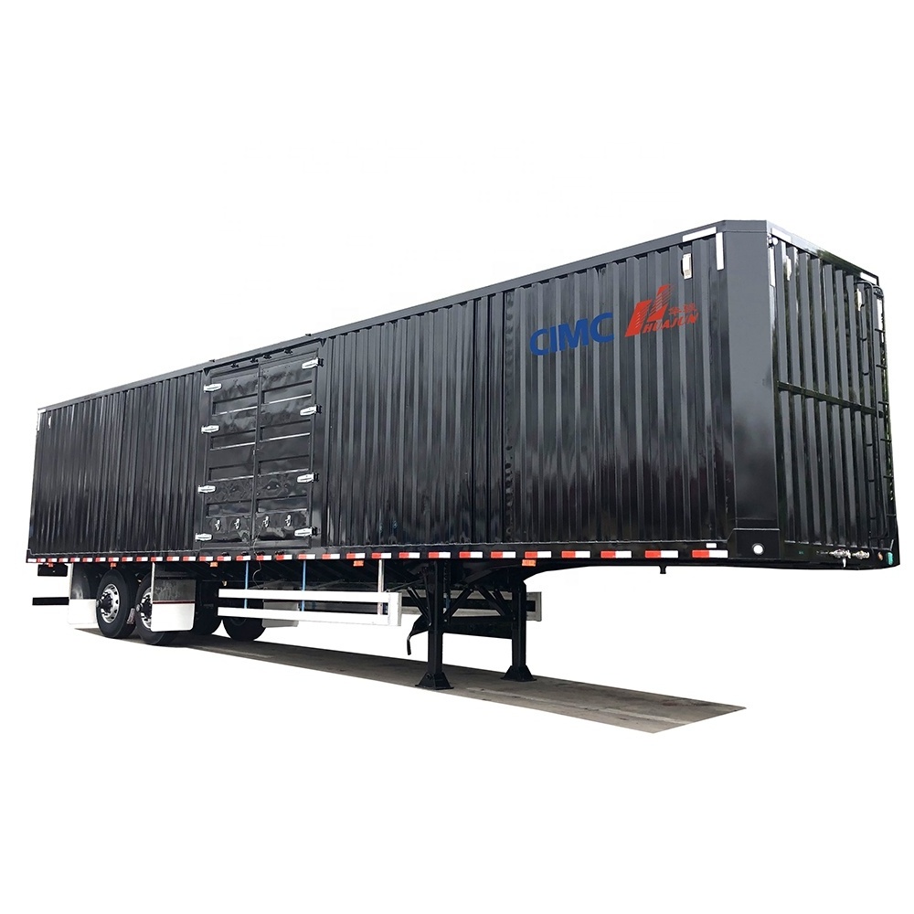 China foot dry van container semi trailer