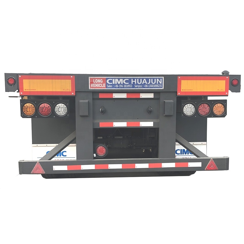 Leading brand container flatbed semi trailer chassis for transport 20ft 40ft containers