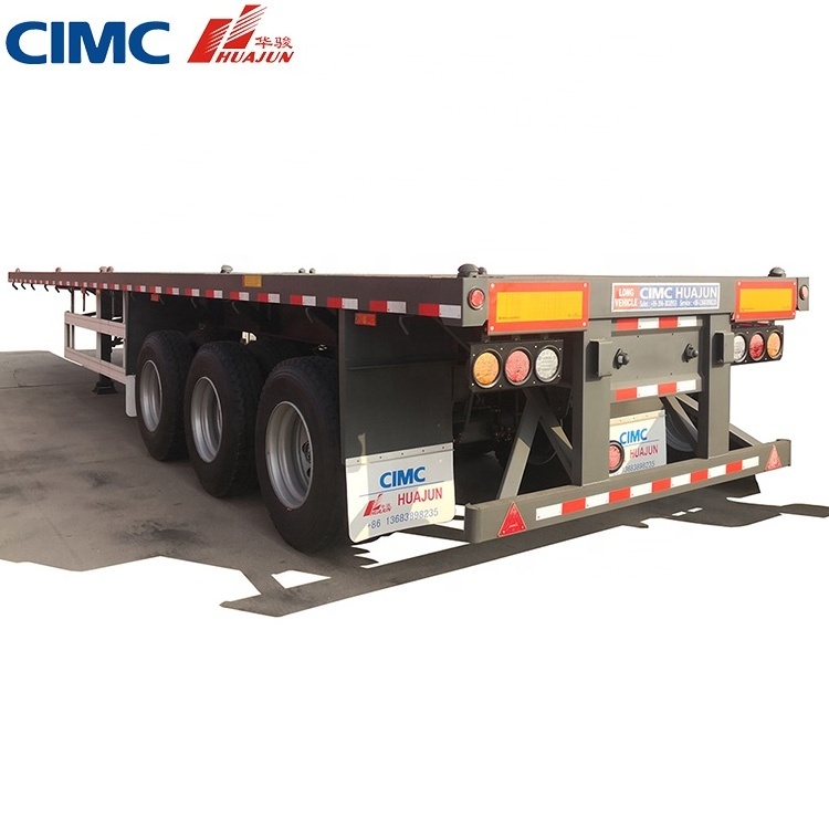 Leading brand container flatbed semi trailer chassis for transport 20ft 40ft containers