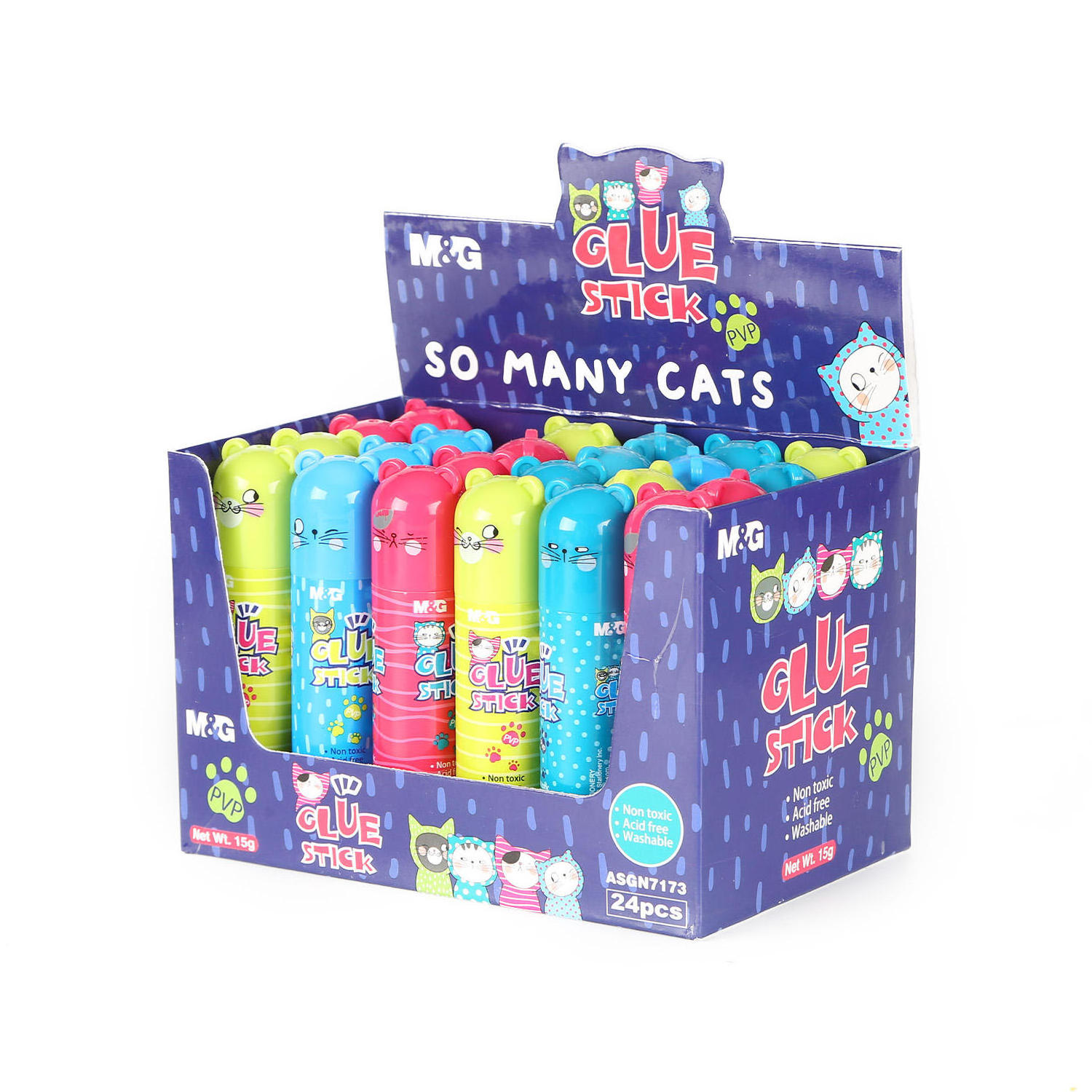 Wholesale SO MANY CATS Cute Kawaii Mini Gluestick Glue Stick Pvp 15g For School Children