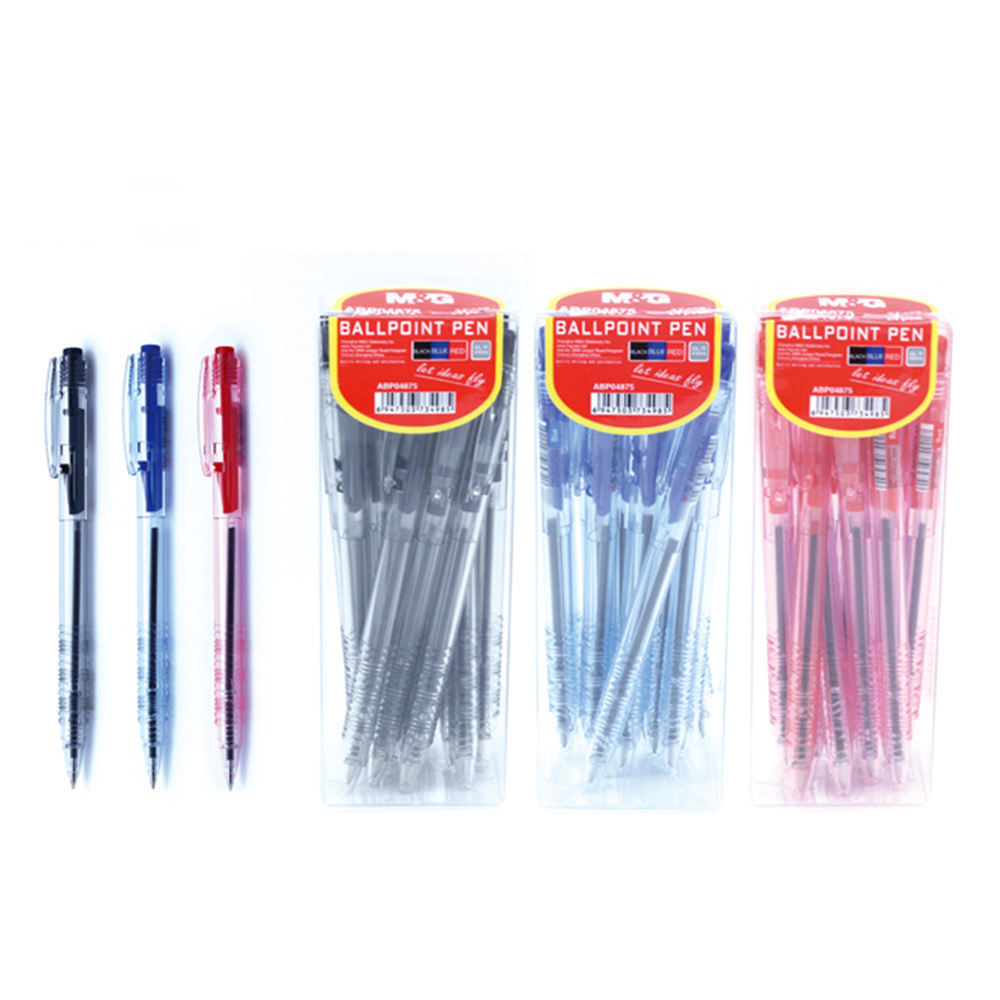 Wholesale Kugelschreiber Plastic Red Blue Black Signature Ball Point Pen Set