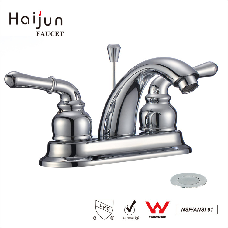 Haijun Australian Watermark Thermostatic Black Bathroom 3 Holes Two Handles Mixer Tap Faucet