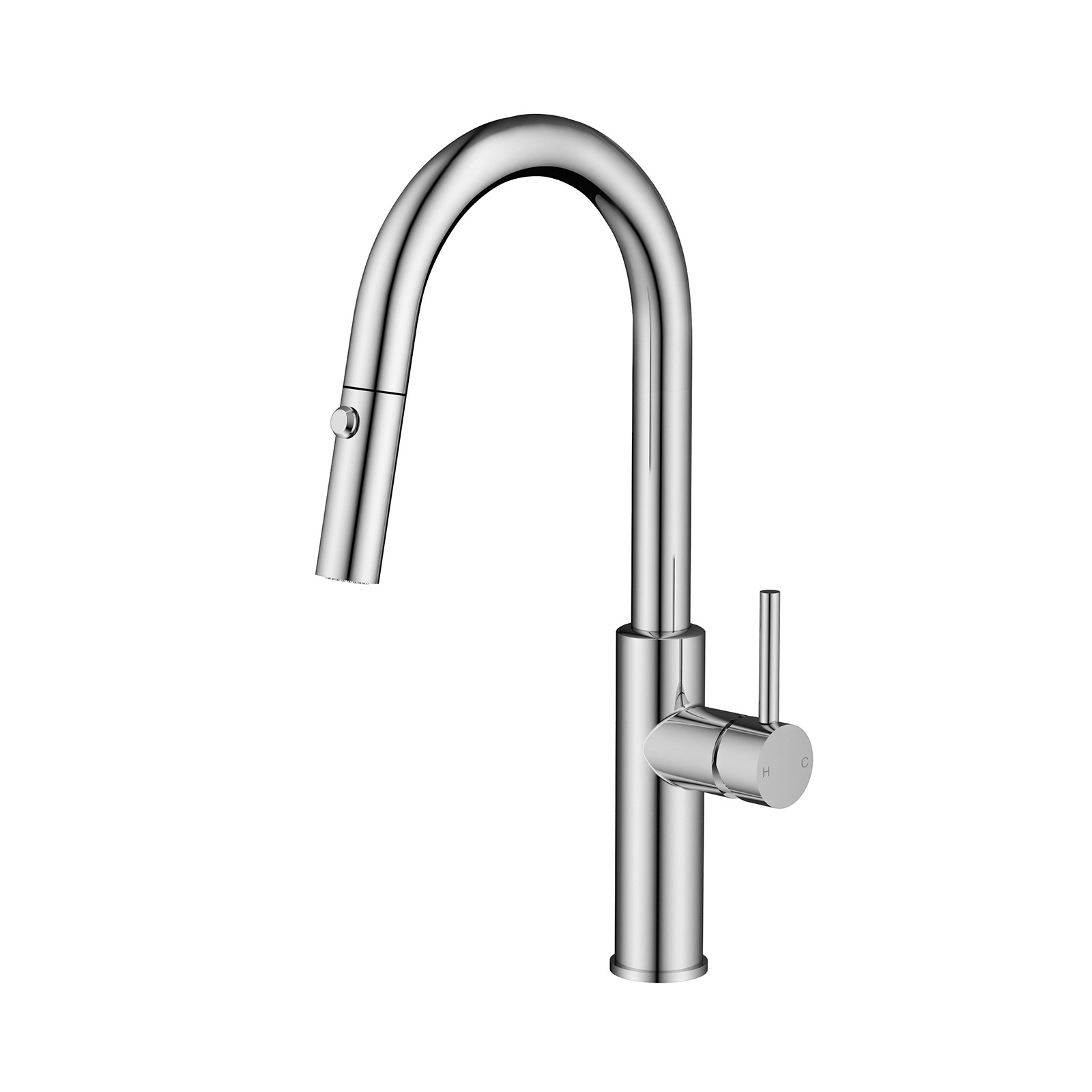 Stainless Steel Pull Out Kitchen Faucet - Modern Design with Flexible Hose, Pull Down Sprayer, and Hot/Cold Water Control