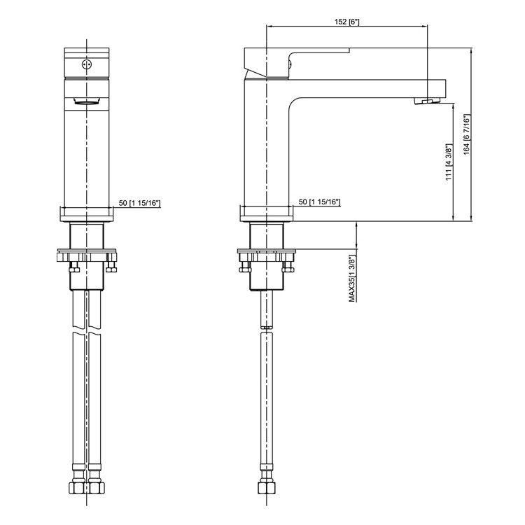 cUPC NSF wholesale single hole bathroom mixer low lead BRASS  basin tap Basin faucet