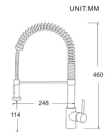 Tidjune Flexible Faucets Gold Hot and Cold Water Mixer Tap Pull Down Sprayer Kitchen Sink Faucets Contemporary Pull Out Spring