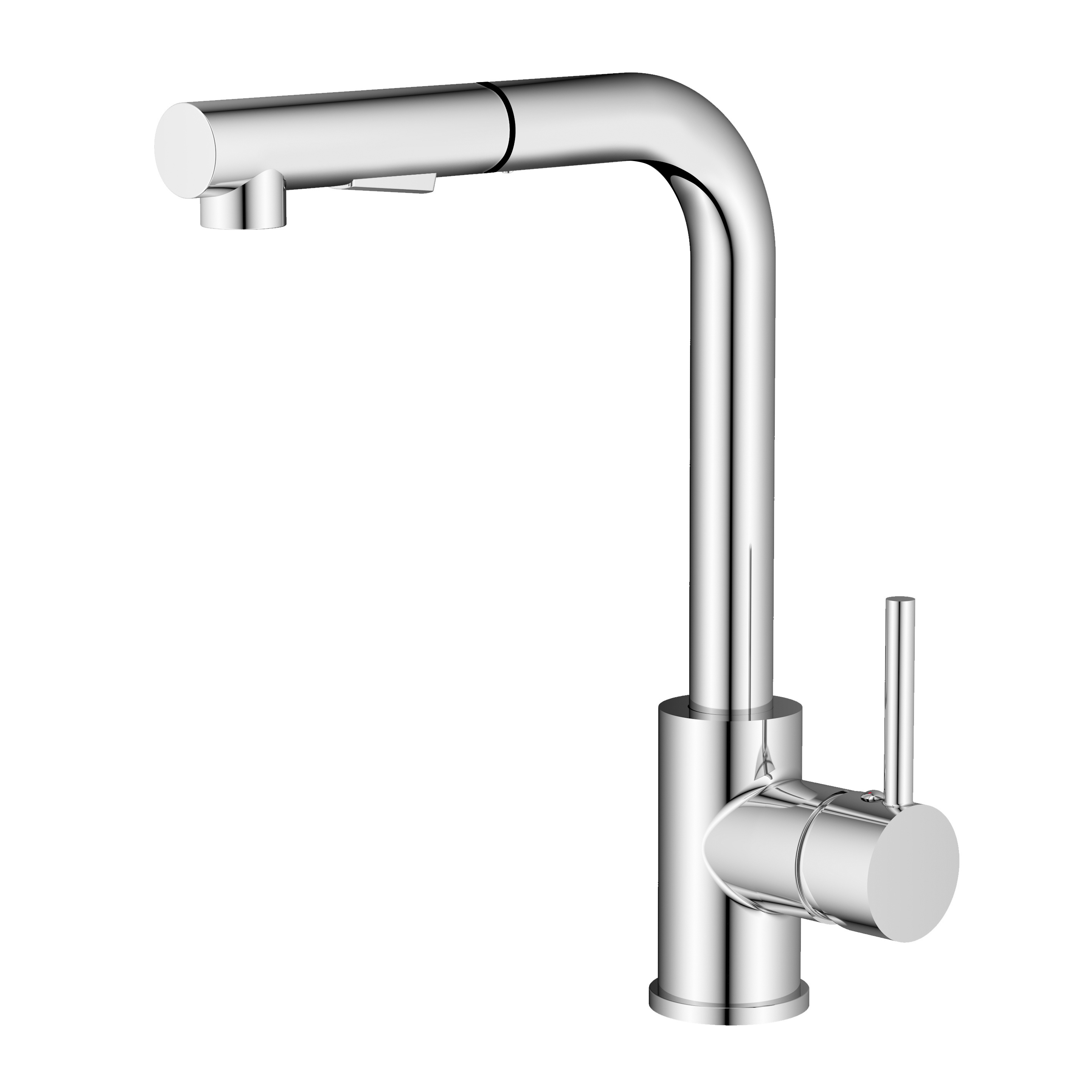 Commercial restaurant Kitchen mixer taps nickel 360 degree swivel spout pull out kitchen sink faucet