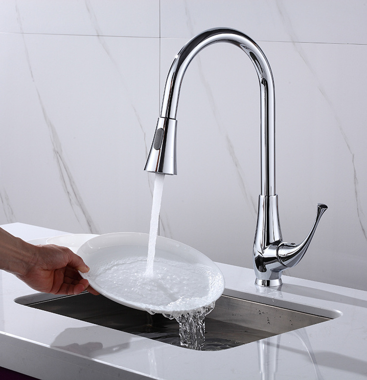 Spring Kitchen Sink Faucet with Hole Cover Kitchen Sink Faucet Cupc Single Handle Swan Hole Chrome Pull Down Modern Contemporary