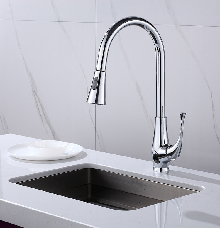 Spring Kitchen Sink Faucet with Hole Cover Kitchen Sink Faucet Cupc Single Handle Swan Hole Chrome Pull Down Modern Contemporary