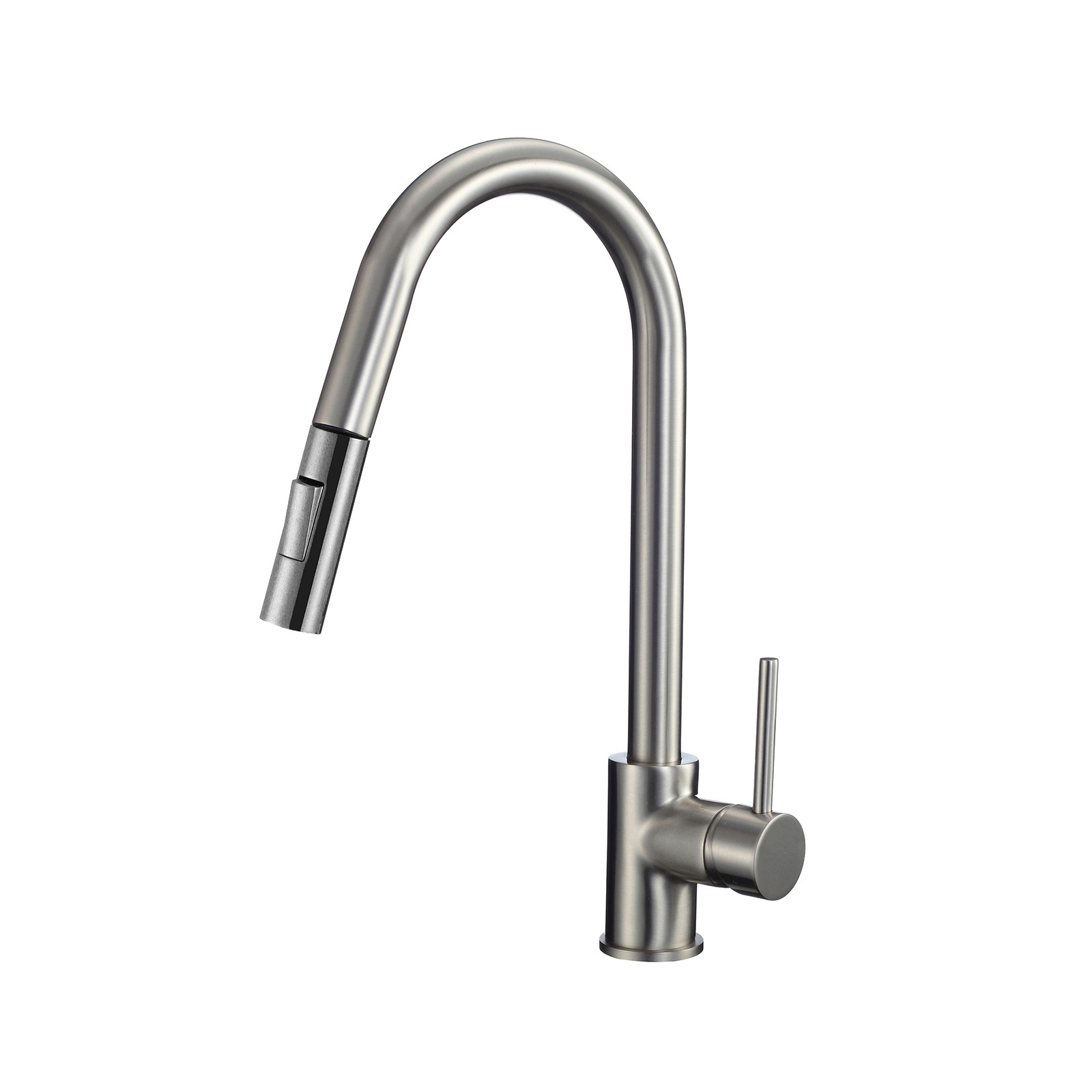 Commercial RV Mixer Tap with Pull-out Sprayer Chrome Kitchen Faucet for Sink Single Handle Brass Modern Contemporary Ceramic