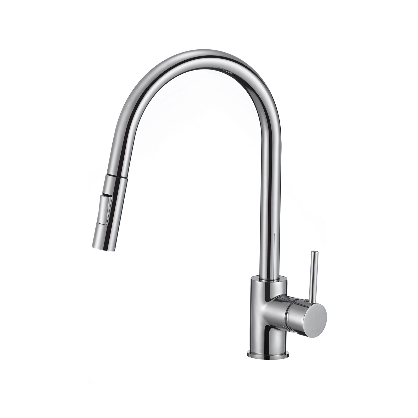 Commercial RV Mixer Tap with Pull-out Sprayer Chrome Kitchen Faucet for Sink Single Handle Brass Modern Contemporary Ceramic