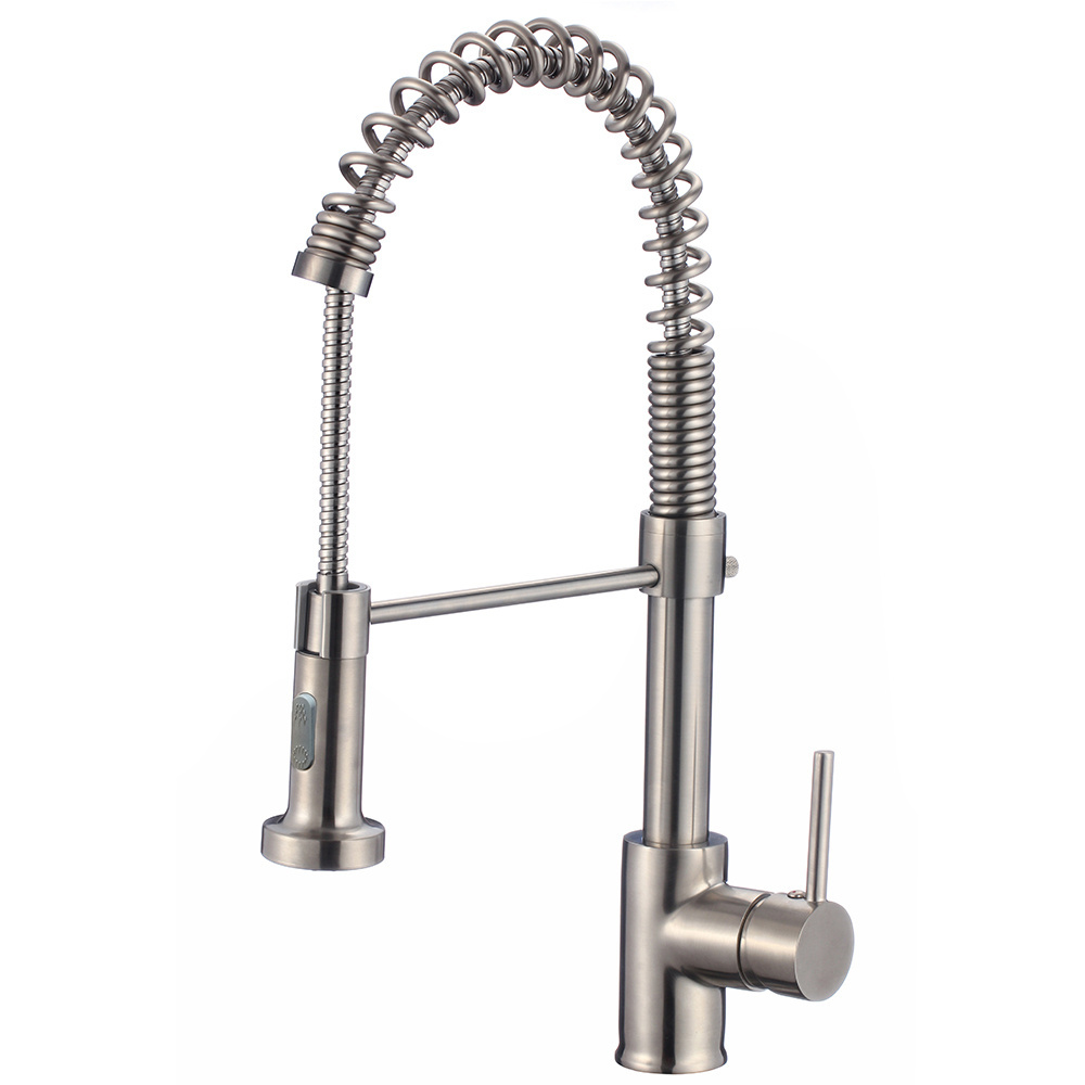 HAIJUN Torneira Cozinha Brass Chrome Kitchen Faucet with Pull Out Sprayer