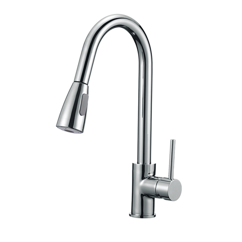 HAIJUN Torneira Cozinha Brass Chrome Kitchen Faucet with Pull Out Sprayer