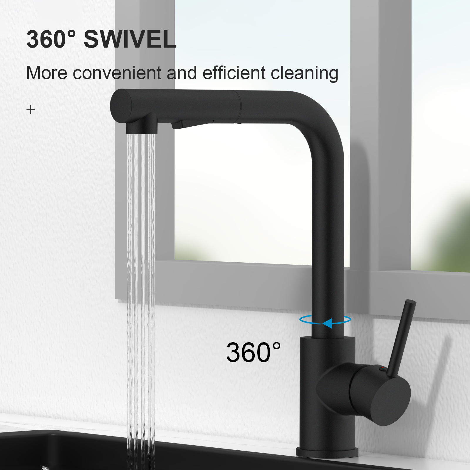 Gourmet Water Faucet Kitchen Sink Faucet Commercial SUS304 Kitchen Faucet Pull Out Kitchen Mixer Taps Stainless Steel Modern ZHE