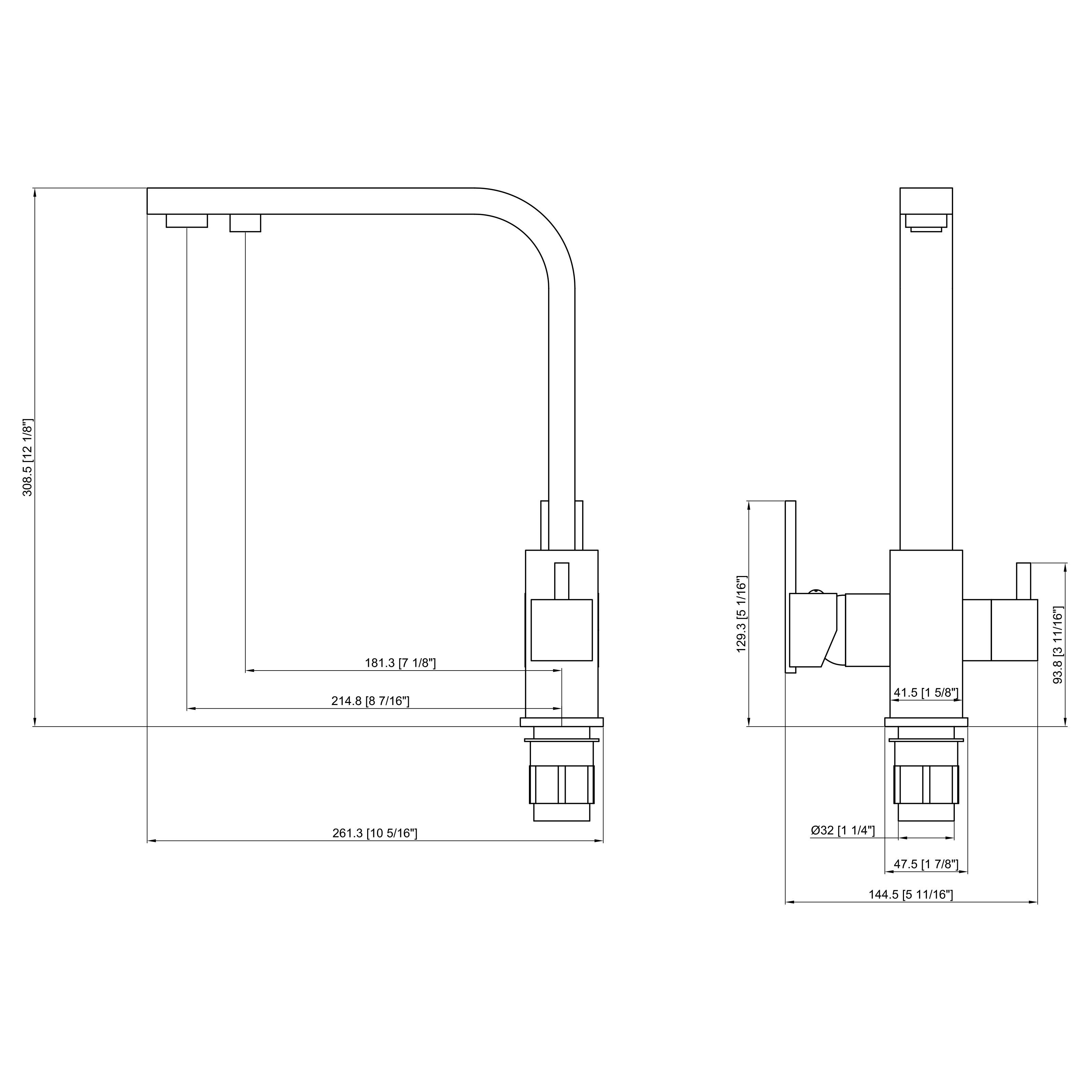 Tidjune 3 Way Water Tap Swivel Drinking Filter Water Faucet 3 Way Water Purifier Kitchen Faucets Stainless Steel Chrome Modern