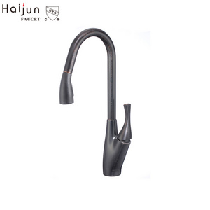 Haijun 2019 Upc Warranty Long Neck Copper Single Handle Thermostatic Kitchen Faucet