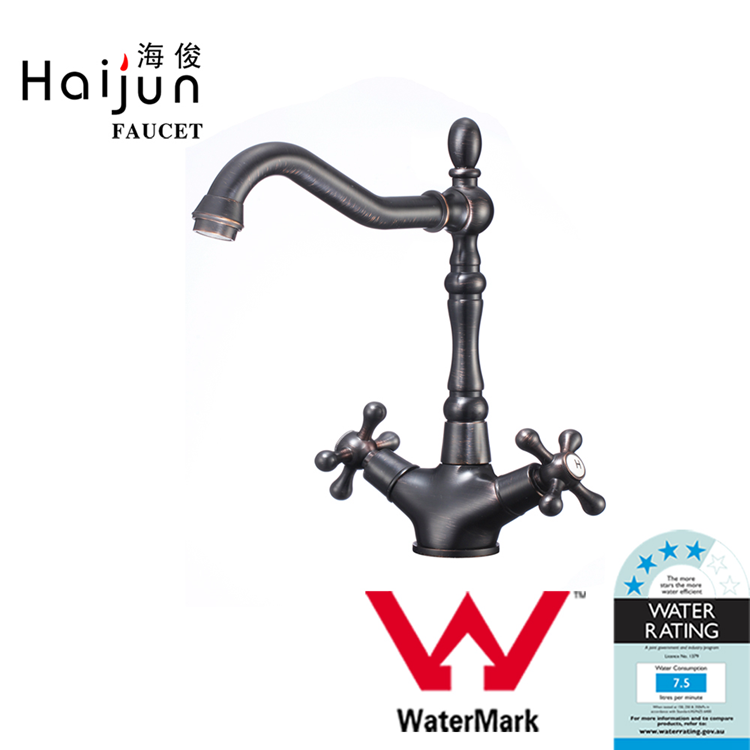 Haijun New Items 2020 Artistic Single Hole Water Saving Brass Basin Faucet