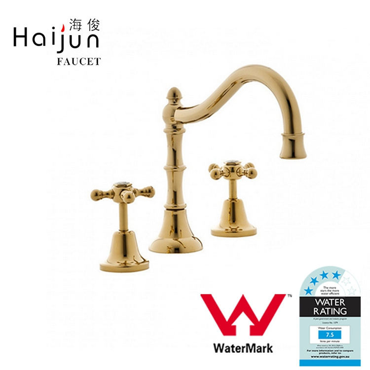 Haijun New Items 2020 Multi Upc Sa Water Types Parts Two Hand Golden Mixer Faucet Taps